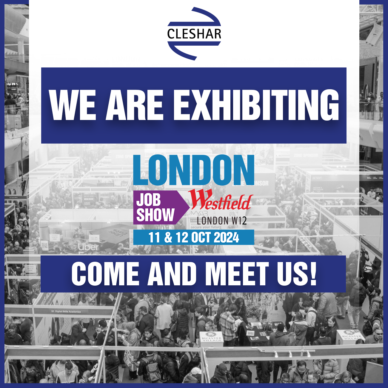 See you there: Cleshar will be attending the London Job Show 2024 